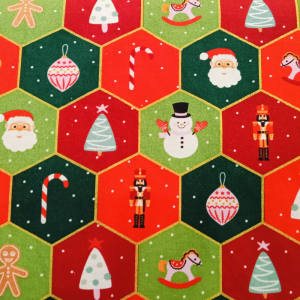 Red Christmas Hexagon