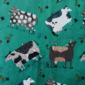Green Cartoon Cows