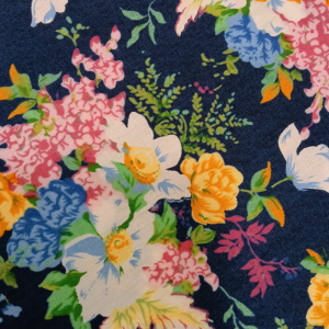 Vibrant Florals on Navy
