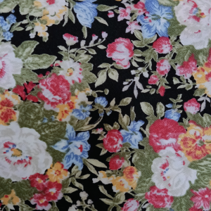 Big Vibrant Florals on Black