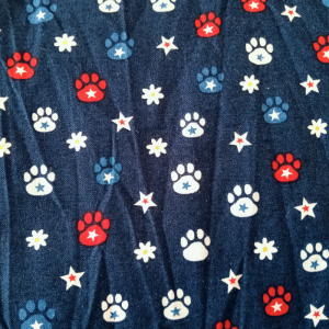 Navy, White& Red Paws