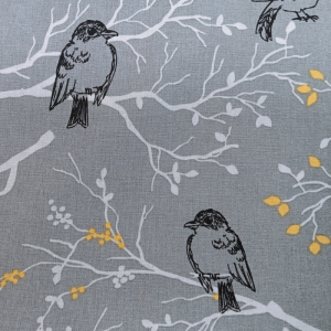 Birds on Branches (Grey)