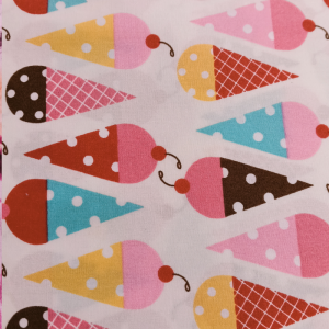 Multi-Colored Ice Creams on White