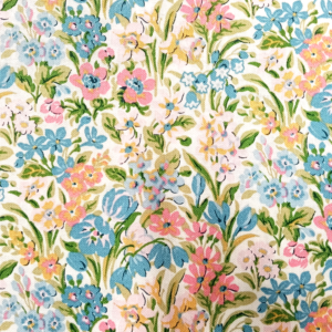 Feild of Pink and Blue Flowers