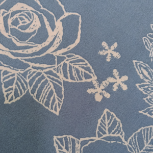 Dusty Blue with White Roses