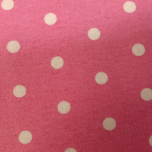 Pink w/ White Polka Dot Flannel