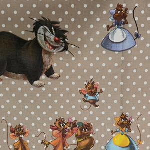 Brown Polka Dot w/ Cartoon Animals