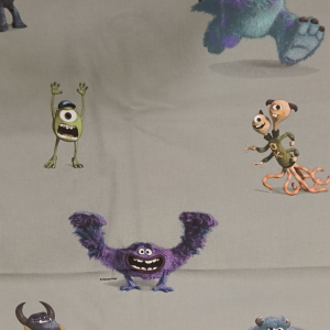 Grey w/ Cartoon Monsters