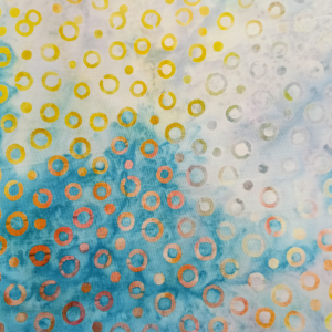 Teal w/ Multi-Color Spots