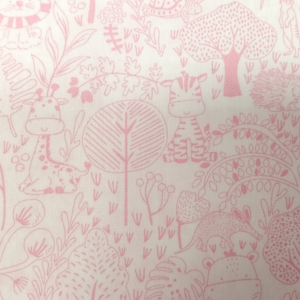 Pink Cute Safari Animals
