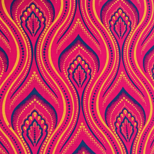 Pink, Blue and Yellow Abstract Feathers