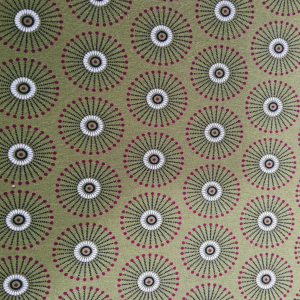 Olive and Red Radial Decorative Circles