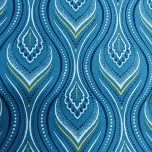Teal and Yellow Abstract Feathers