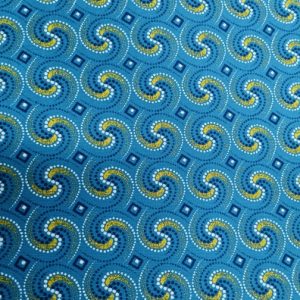 Teal and Yellow Decorative Spiral