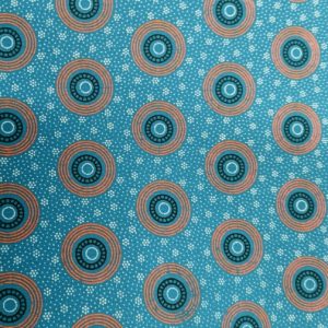 Blue and Orange Circles w/ Floral