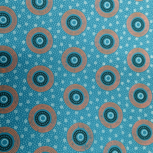 Blue and Orange Circles w/ Floral