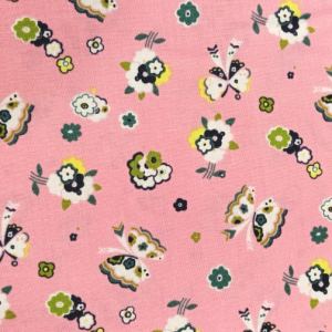 Abstract Butterflies w/ Flowers (Pink)