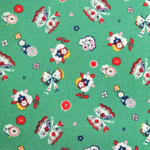 Abstract Butterflies w/ Flowers (Green)